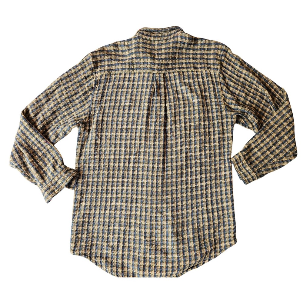 The Territory Ahead Vintage Mens Textured Plaid Button Down Shirt XL - Picture 2 of 9